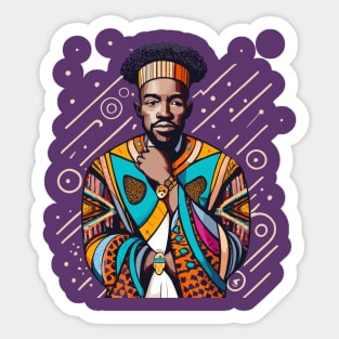 Afrocentric Black Man Sticker